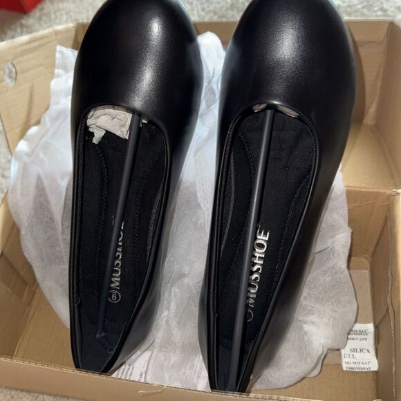 Womens black loafer wedges  size 9 NIB - Picture 3 of 9